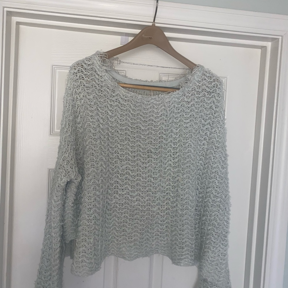 Light Blue Free People Pullover